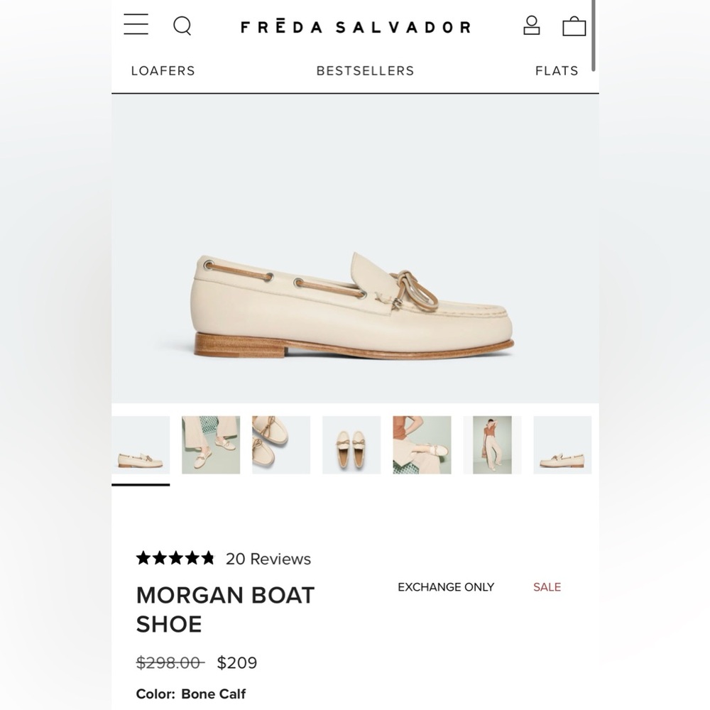 NWT! Freda Salvador Morgan Boat Shoe in Bone, size 37!